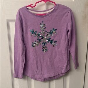 Sonoma Lavender Sequin Snowflake Long Sleeve Tee